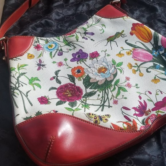 Gucci Horsebit Hobo Flora Canvas Shoulder Bag - Picture 2 of 15